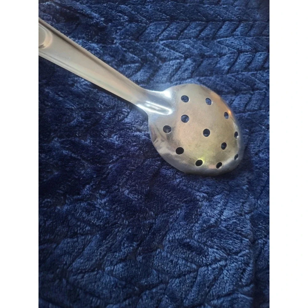 Vintage Stainless Steel Slotted Spoon 12 Inch Kitchen Serving Utensil